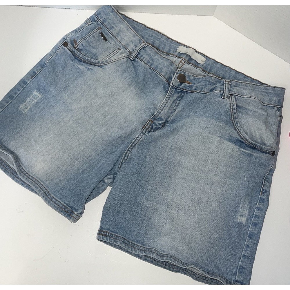 Marfinno Womens High Rise Mom Jean Shorts Denim Jorts Sz 42 10